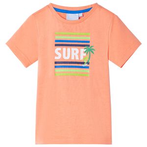 vidaXL Tricou pentru copii, portocaliu neon, 128