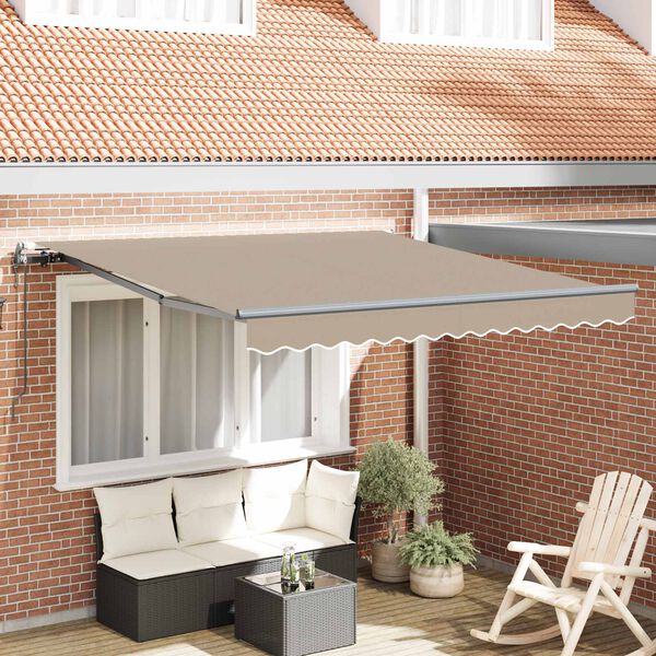 vidaXL Cortina Retractabilă Bej 300 x 250 cm Țesătură și Aluminiu