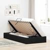 vidaXL Pat cu storage cu saltea cu headboard Negru 90 x 190 cm Catifea
