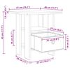 vidaXL Noptieră 2 pcs Stejar Artizanal 41 x 40 x 45 cm Lemn compozit