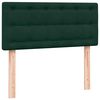 vidaXL Pat box spring cu saltea, verde &icirc;nchis, 80x220 cm, catifea