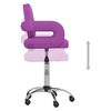 vidaXL Scaune de masă pivotante, 4 buc., violet, piele ecologică