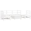 vidaXL Set canapea de grădină, 6 piese, alb, lemn masiv pin