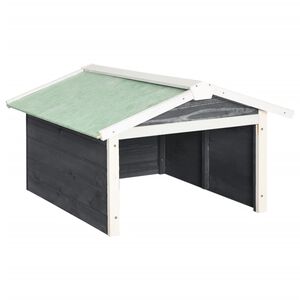 vidaXL Garaj mașină de tuns iarba robot, gri&alb, 72x87x50cm lemn brad