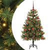vidaXL Pom de Crăciun Artificial cu Ramuri Articulare și Conuri 120 cm