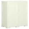 vidaXL Dulap din plastic, 79x43x85,5 cm, vanilla ice, design de lemn