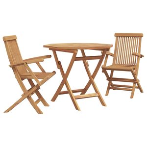 vidaXL Set de masă pentru grădină 3 pcs Maro Lemn Solid de Acacia