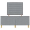 vidaXL Cadru de pat cu headboard Gri deschis 160 x 200 cm țesătură
