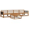 vidaXL Set de canapele de exterior 5 pcs natural Lemn Solid de Acacia