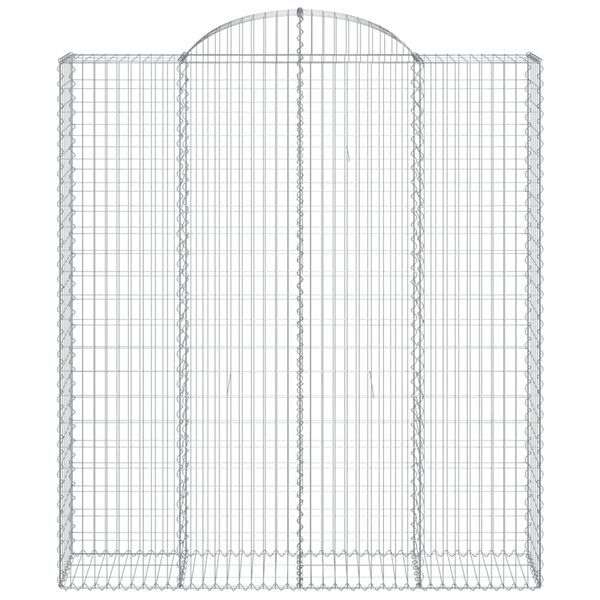 vidaXL Coșuri gabion arcuite, 2 buc, 200x50x220/240cm, fier galvanizat
