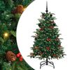 vidaXL Brad de Crăciun artificial Verde 150 cm PVC și metal și plastic