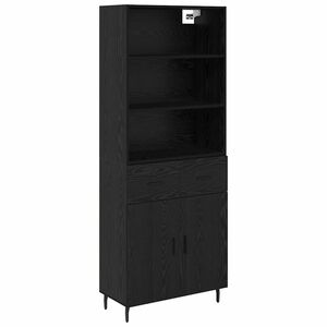 vidaXL Bufet cu sertar Stejar Negru 69,5 x 34 x 180 cm