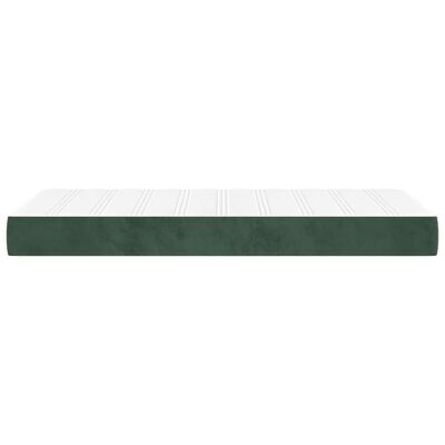 vidaXL Saltea de pat cu arcuri, verde închis, 120x190x20 cm, catifea