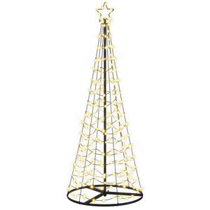 vidaXL Brad de Crăciun spiralat cu LED, cu bază EKENAS 180 cm