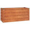 vidaXL Strat &icirc;nălțat de grădină, ruginiu, 100x40x45 cm, oțel corten