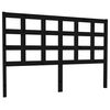 vidaXL Tăblie de pat, negru, 145,5x4x100 cm, lemn masiv de pin
