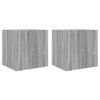 vidaXL Comode TV cu lumini LED, 2 buc., gri sonoma, 40,5x35x40 cm