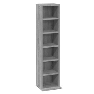 vidaXL Dulap CD-uri, sonoma gri, 21x20x88 cm, lemn prelucrat