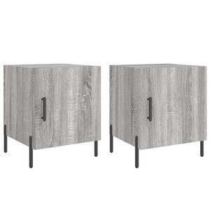 vidaXL Noptiere, 2 buc., gri sonoma, 40x40x50 cm, lemn compozit