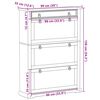 vidaXL Dulap pantofi "Corona", 99x32x85 cm, lemn masiv de pin