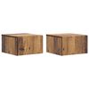 vidaXL Dulap de noapte suspendat 2 buc. Lemn vechi 33 x 34,5 x 20 cm