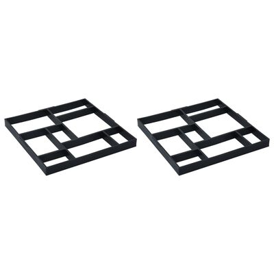 vidaXL Matrițe pentru pavaje, 2 buc., 50,4 x 50,4 x 4,3 cm, plastic