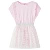 Rochie copii volane, roz deschis, 128