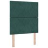 vidaXL Tăblie LED cu headboard Verde &icirc;nchis 80 cm Piele artificială