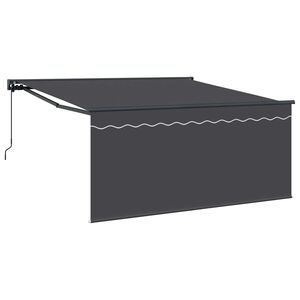 vidaXL Cortina Retractabilă Manual Antracit 350 x 300 cm