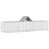 vidaXL Coteț pentru păsări, 5 x 1 x 1,5 m, oțel galvanizat