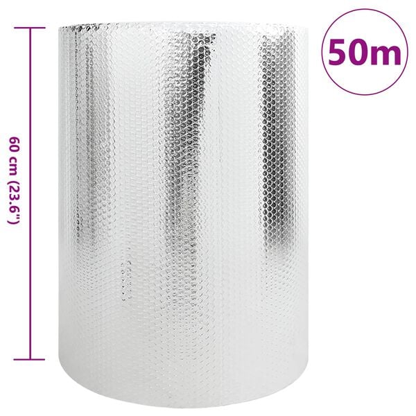 vidaXL Reflector de căldură pentru radiator Argintiu 50 x 0,6 m