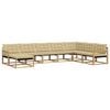 vidaXL Set de canapele de exterior cu pernă 8 pcs Alb și Bej