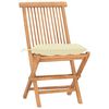 vidaXL Set mobilier exterior pliabil cu perne, 3 piese, lemn masiv tec