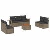 vidaXL Set canapele de grădină cu perne, 8 piese, gri, poliratan