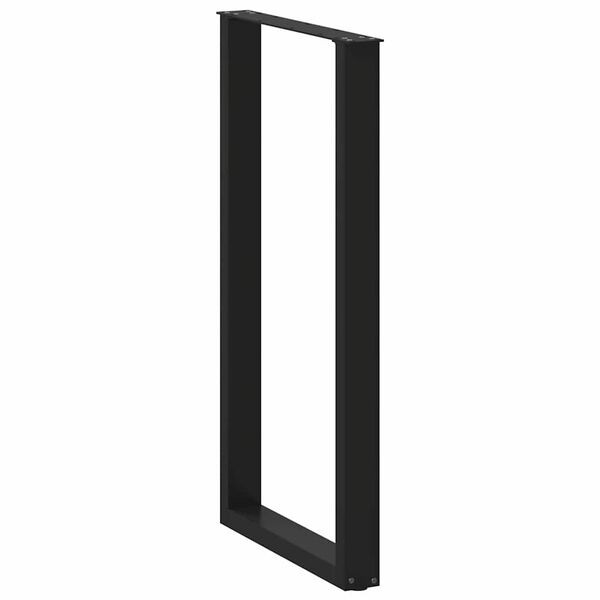 vidaXL Picioare de masă de bar &icirc;n formă de U, 2 buc., negru, 60 x (110-111) cm, oțel
