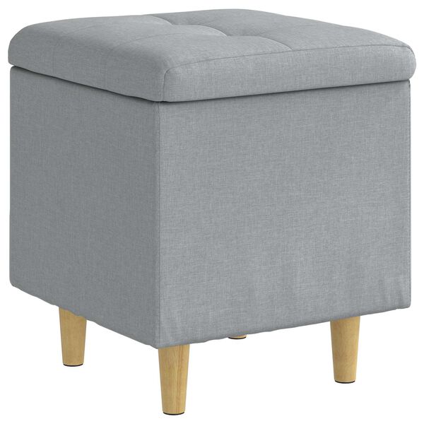 vidaXL Ottoman cu Depozitare Gri deschis 40 x 40 x 45 cm țesătură