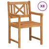 vidaXL Scaune de grădină 8 buc. natural Lemn Solid de Acacia