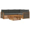 vidaXL Set de canapele de exterior 5 buc. Natural și Antracit