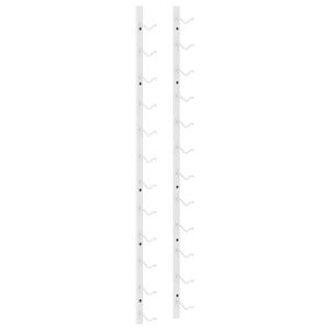 vidaXL Suport sticle de vin montat pe perete, 12 sticle, alb, fier