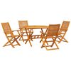 vidaXL Set de masă pentru grădină 5 pcs Maro Lemn Solid de Acacia