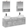 vidaXL Set dulap baie 5 buc. Gri Beton Lemn prelucrat
