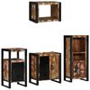 vidaXL Set de mobilier pentru baie 4 buc. Multicolor și negru