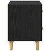 vidaXL Dulap de pat Stejar Negru 40 x 35 x 47.5cm Lemn compozit