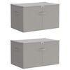 vidaXL Cutie de depozitare 2 buc. Material textil nețesut 90,3 L Gri