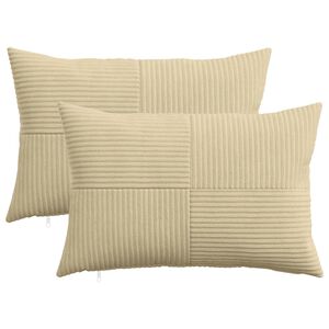 vidaXL Husă pentru pernă 2 pcs ALMELO Gri Verde 30 x 50 cm cord