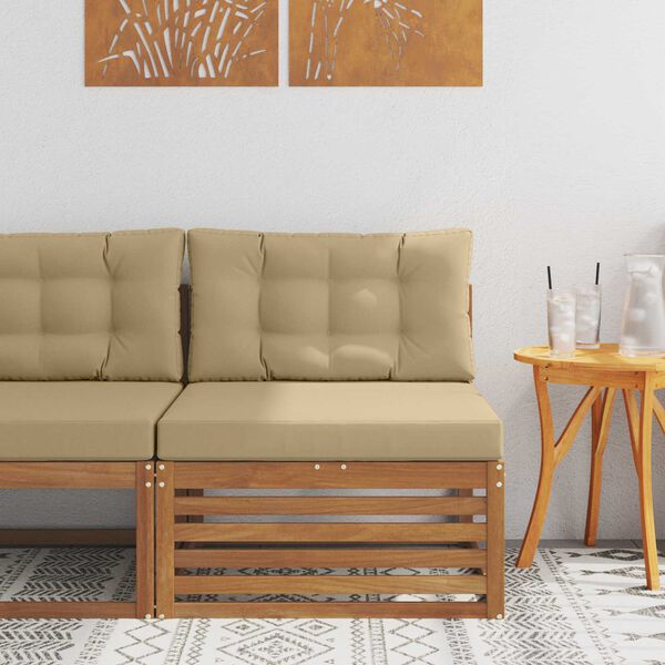 vidaXL Canapea centrală pentru exterior Lemn Solid de Acacia natural