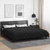 vidaXL Duvet de iarnă Negru și antracit 200 x 200 cm Microfibră