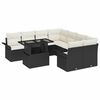 vidaXL Set de canapele pentru grădină 9 buc. Negru