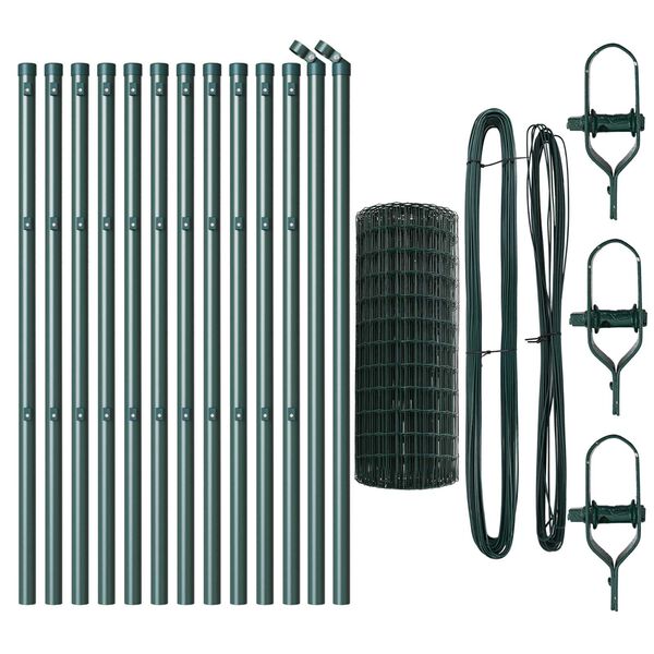 vidaXL Gard cu St&acirc;lp Verde 0,8 x 25 m Oțel și PVC