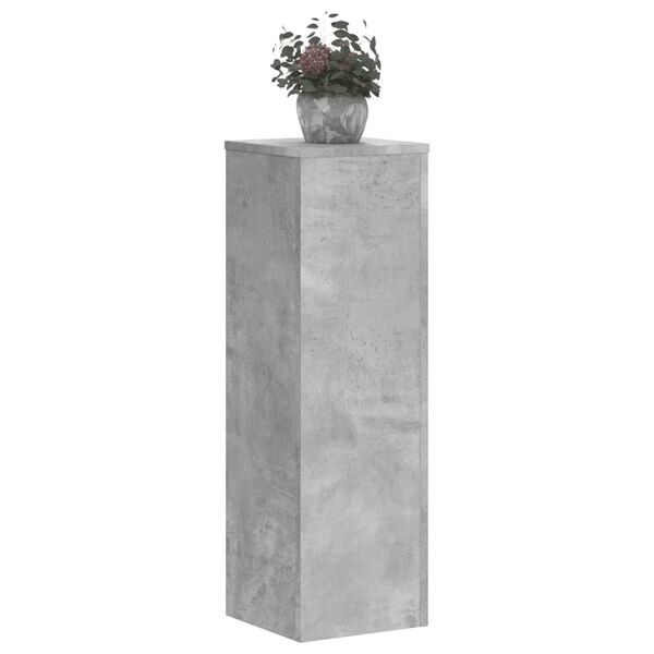 vidaXL Suport de plante, 2 buc., gri beton, 25x25x80 cm lemn prelucrat